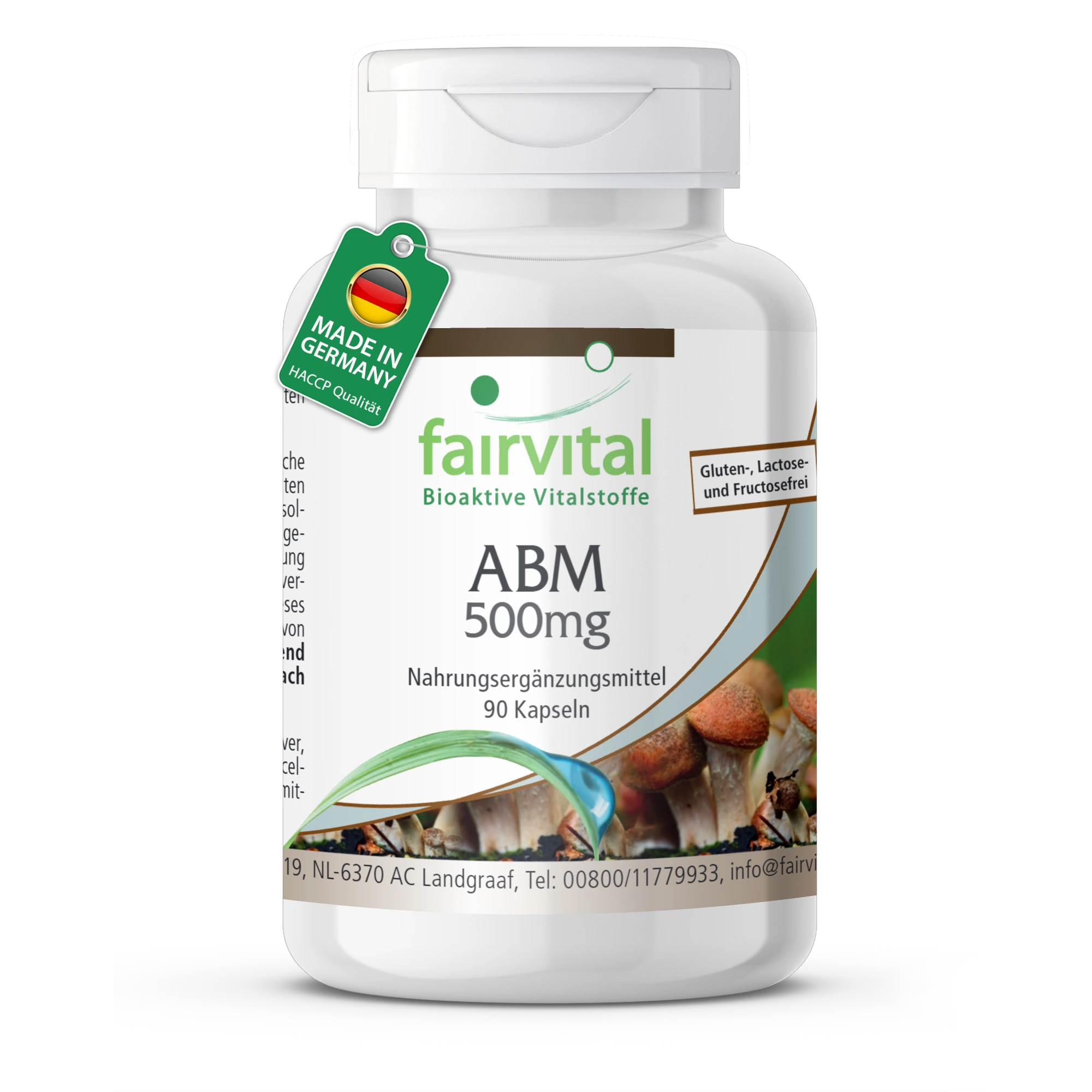 ABM 500mg - 90 Kapseln - Agaricus blazei Murill - Schluckfreundlich - Hochdosiert und Vegan | Fairvital