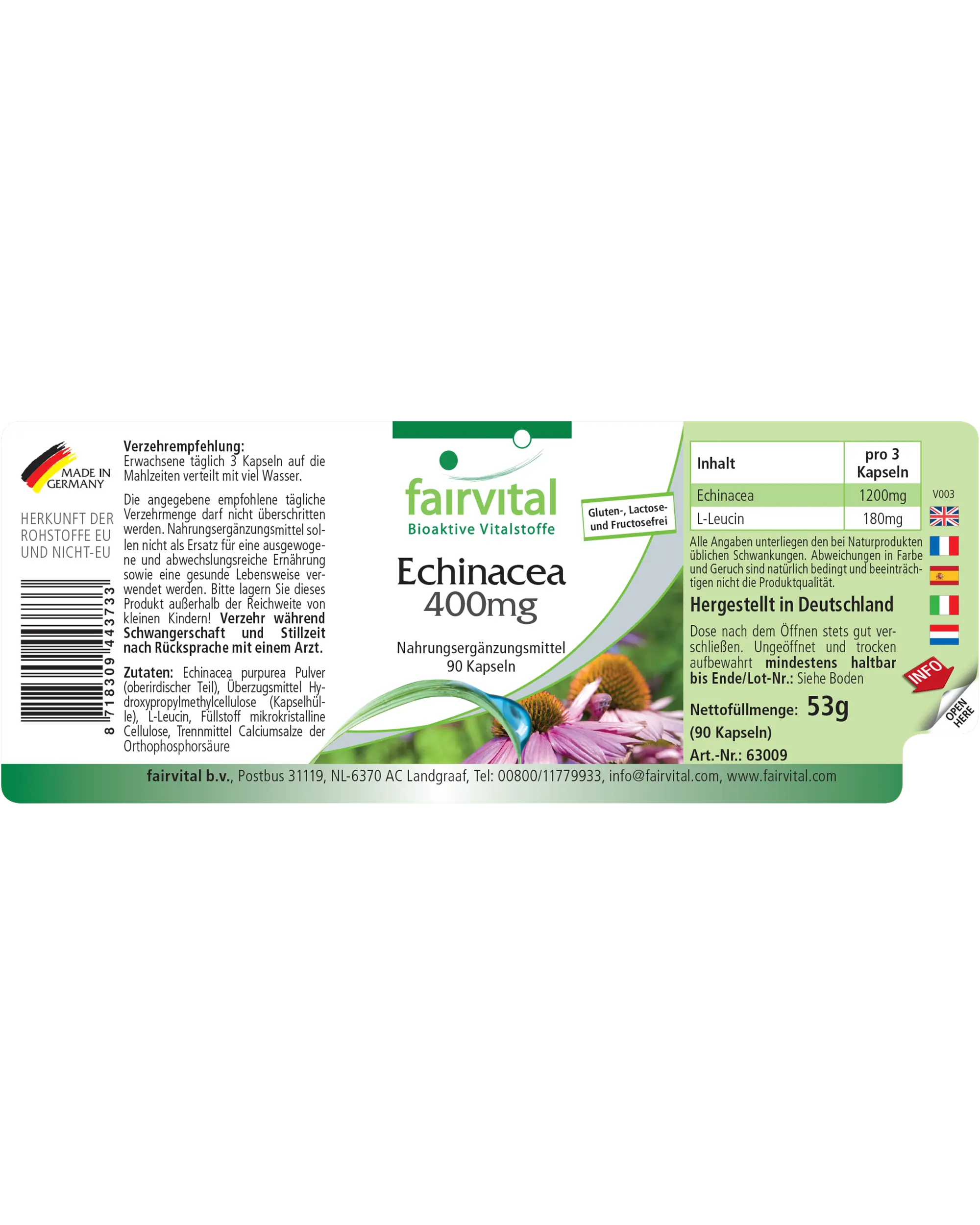 Echinacea 400mg - 90 Capsules