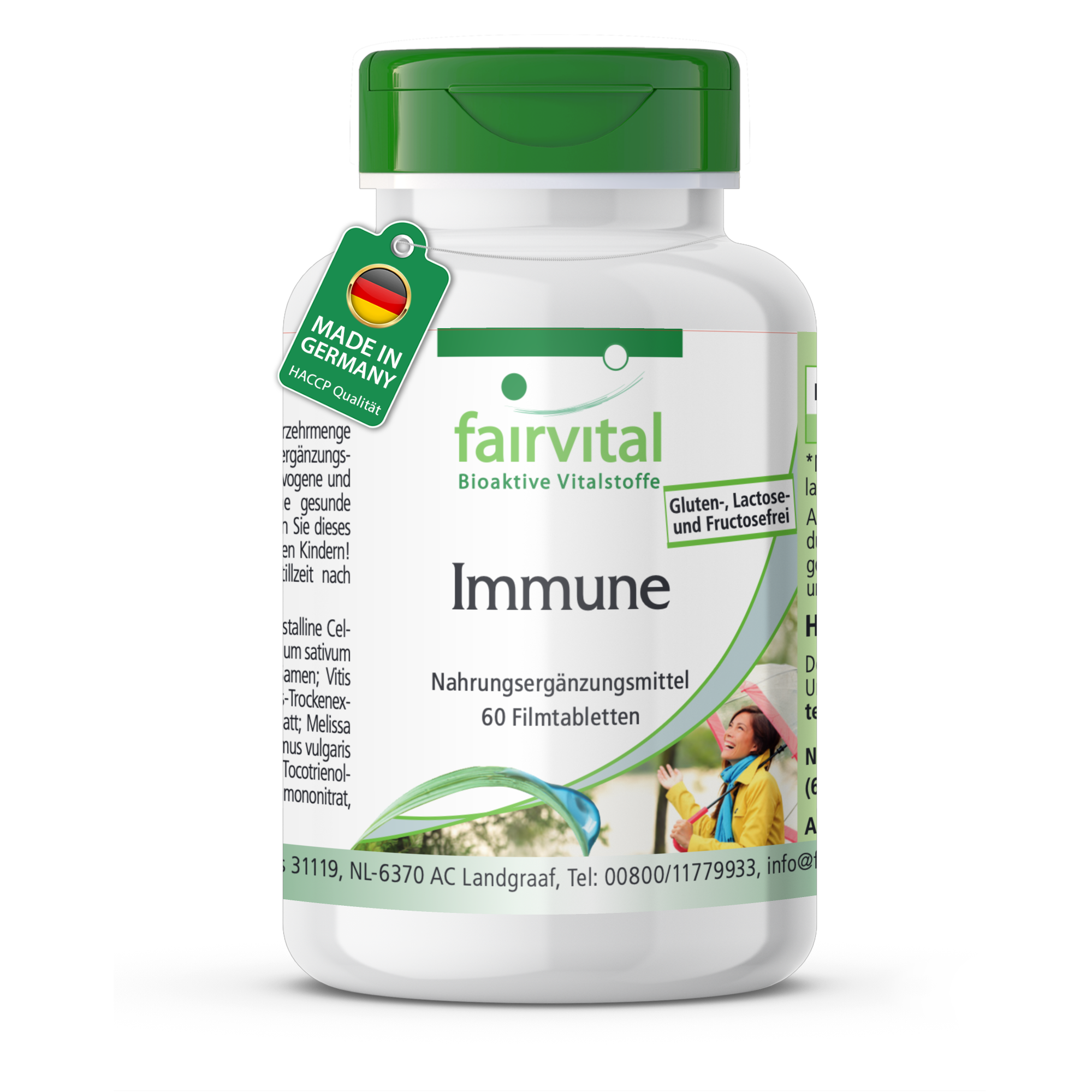 Immune - 60 Filmtabletten - mit Vitamin B12, C, Zink, Kupfer uvm. - für Immunsystem, gegen Erschöpfung uvm. | Fairvital