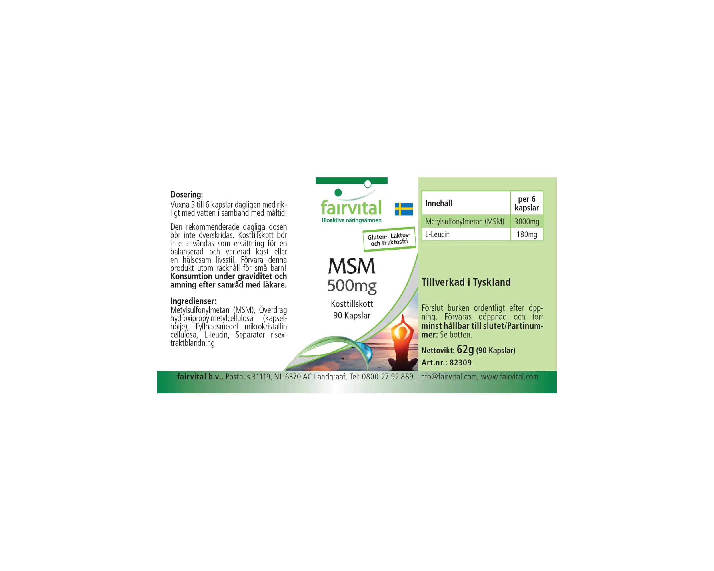 MSM 500mg - 90 gélules