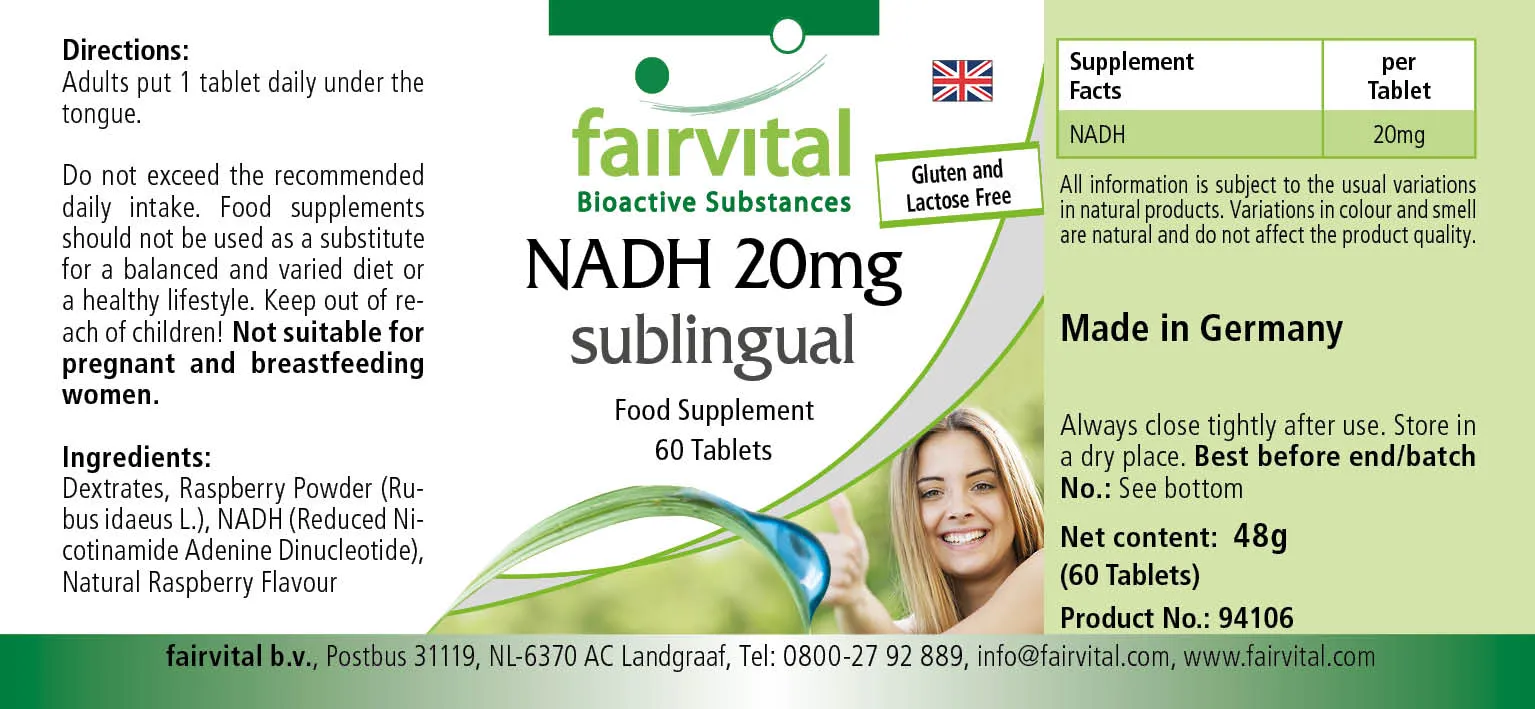 NADH 20mg sublinguale - 60 compresse