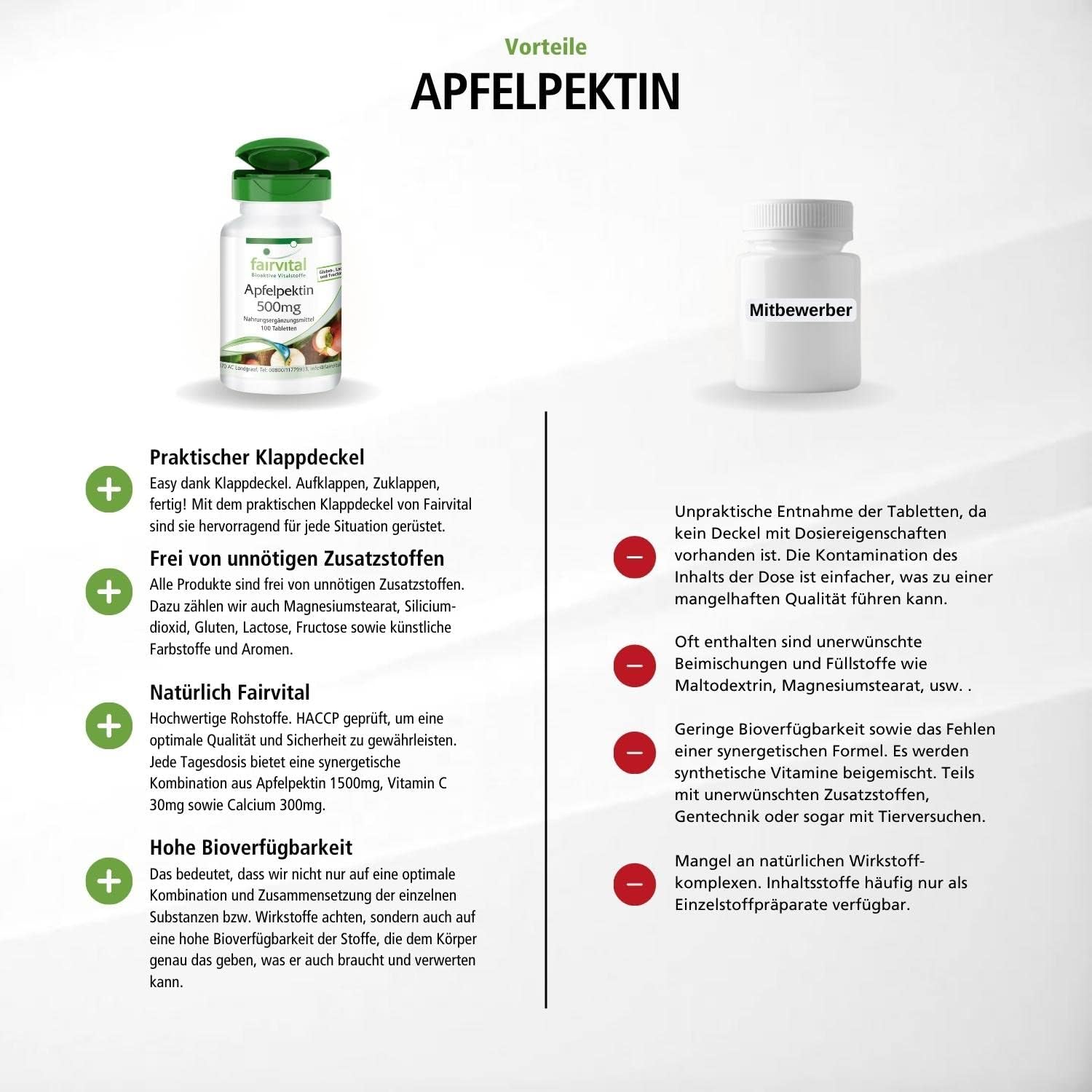 Apfelpektin 500mg