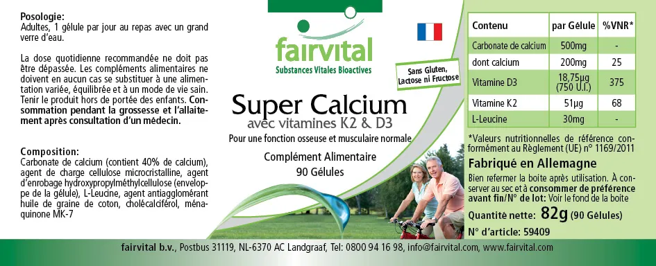 Super Calcium with vitamins K2 and D3