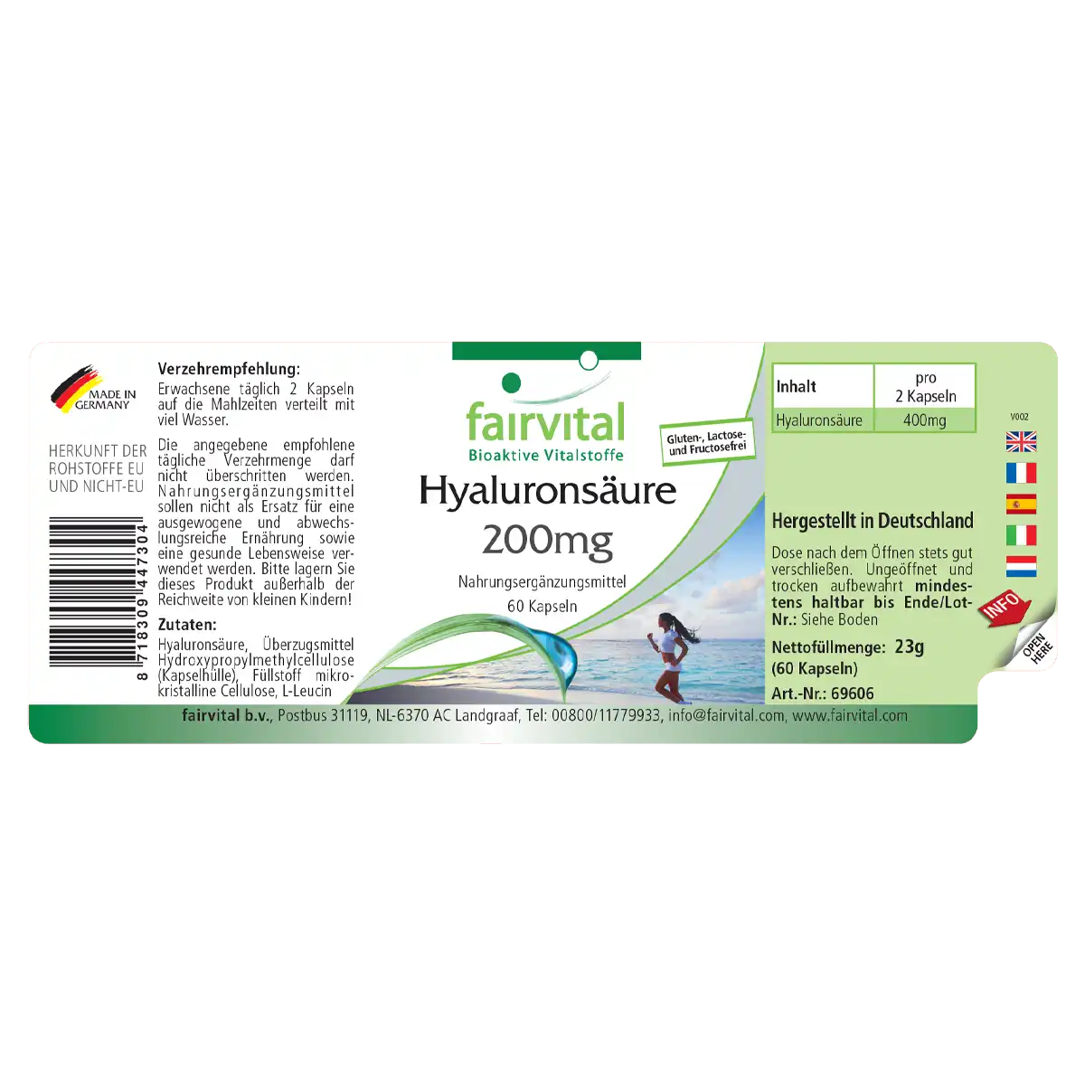 Acide hyaluronique 200mg - 60 gélules Acide hyaluronique 200mg - 60 gélules