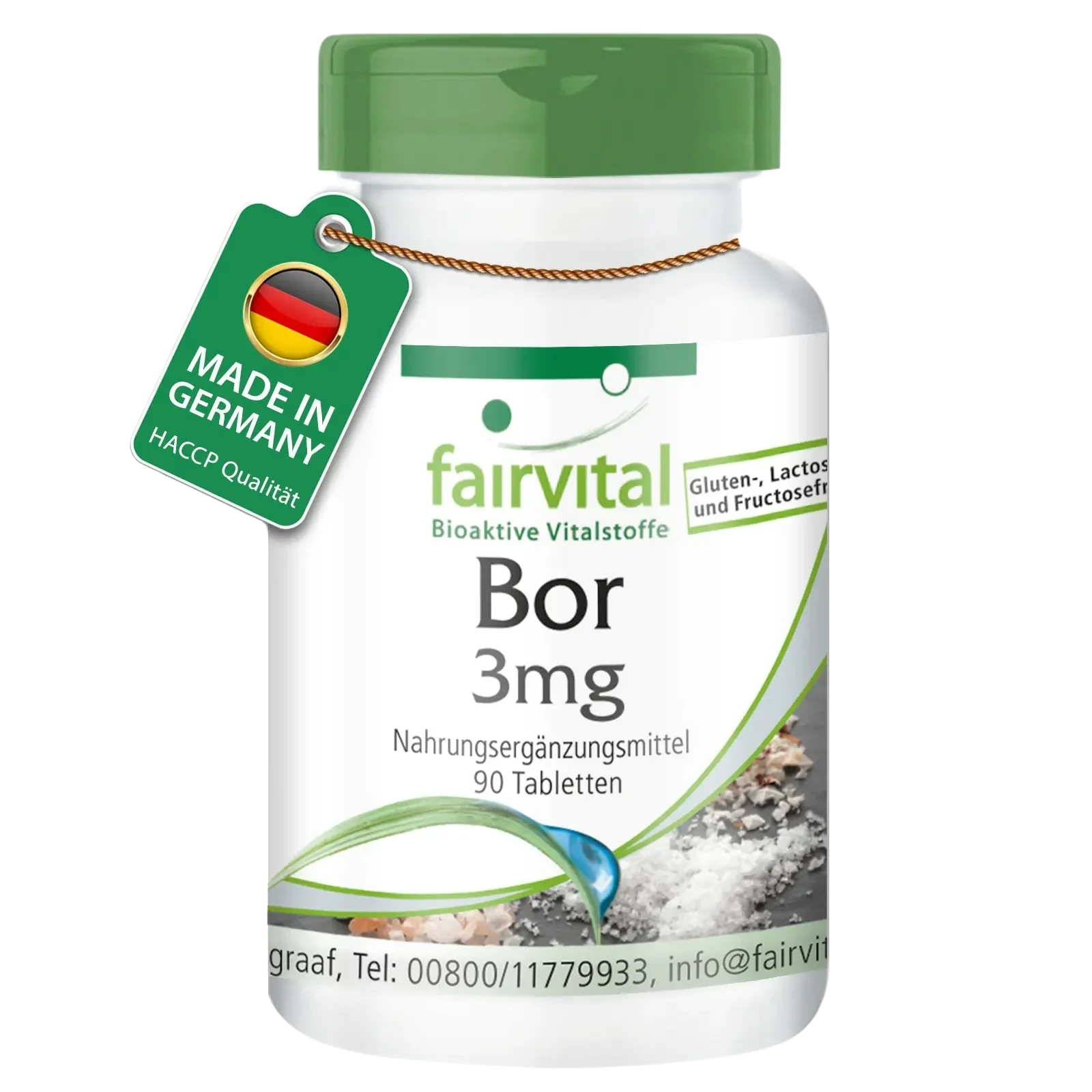 Bor 3mg - 90 Tabletten - Spurenelement aus Natriumtetraborat - Vegan | Fairvital Bor 3mg - 90 Tabletten - Spurenelement aus Natriumtetraborat - Vegan | Fairvital