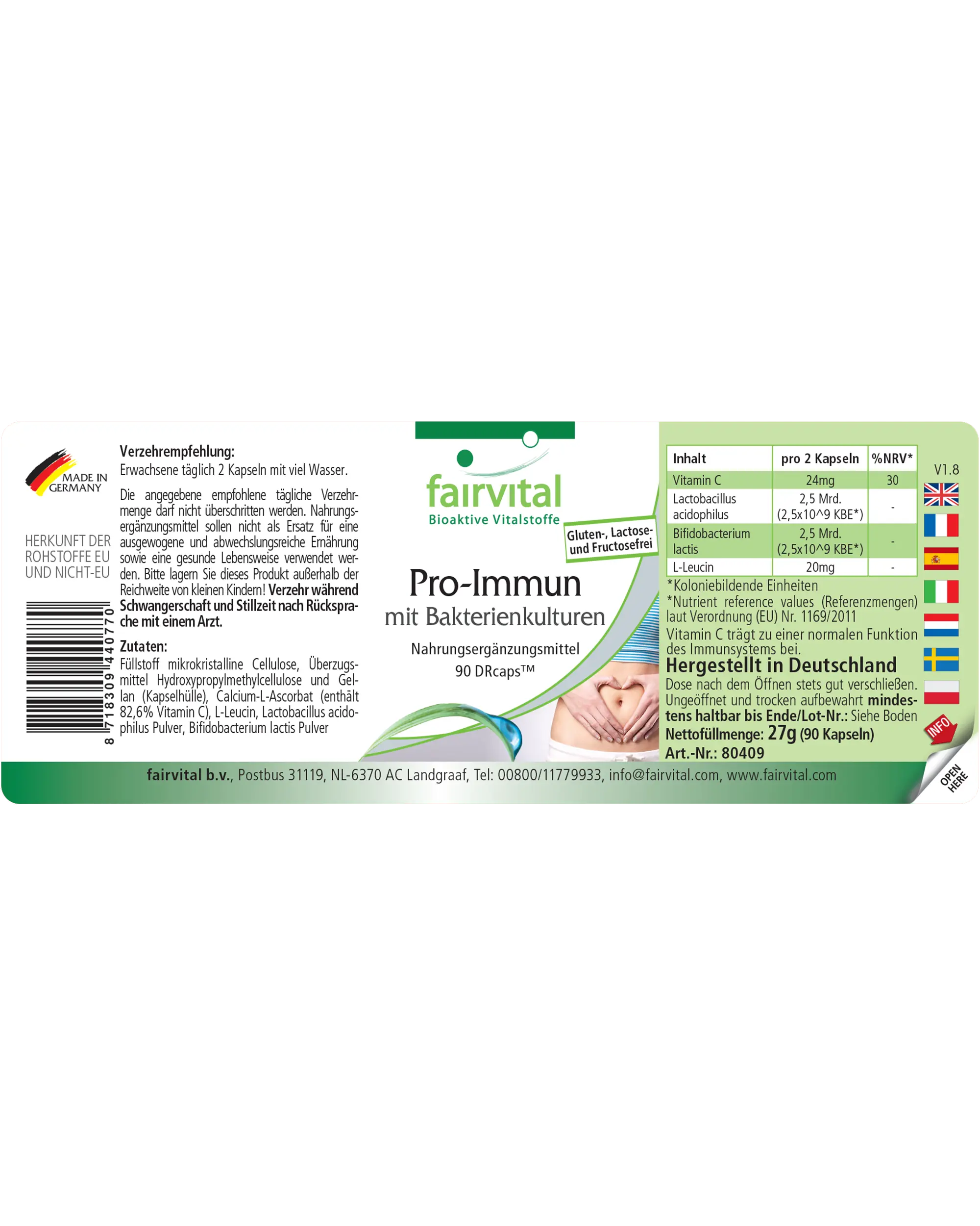 Pro-Immun with bacterial cultures - 90 Capsules