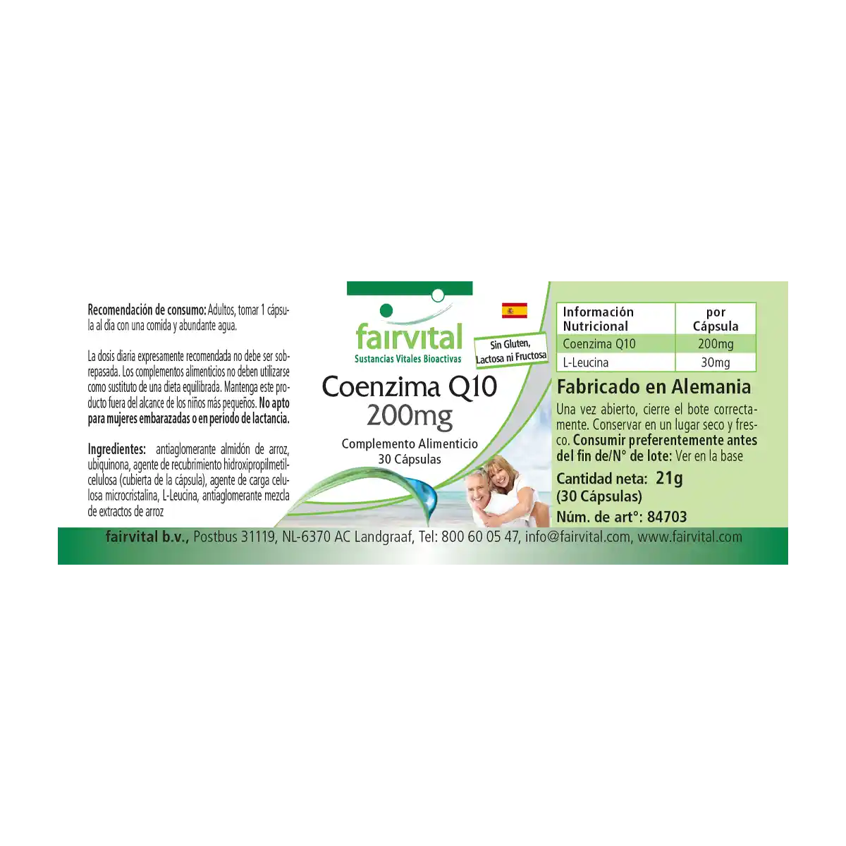 Co-Enzym Q10 200mg - 30 Kapseln - CoQ10 Ubiquinon Kapseln - Hochdosiert und Vegan | Fairvital Co-Enzym Q10 200mg - 30 Kapseln - CoQ10 Ubiquinon Kapseln - Hochdosiert und Vegan | Fairvital