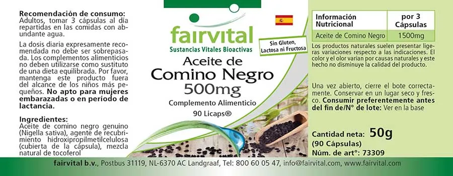 Olio di Cumino Nero – 500 mg – 90 Licaps®