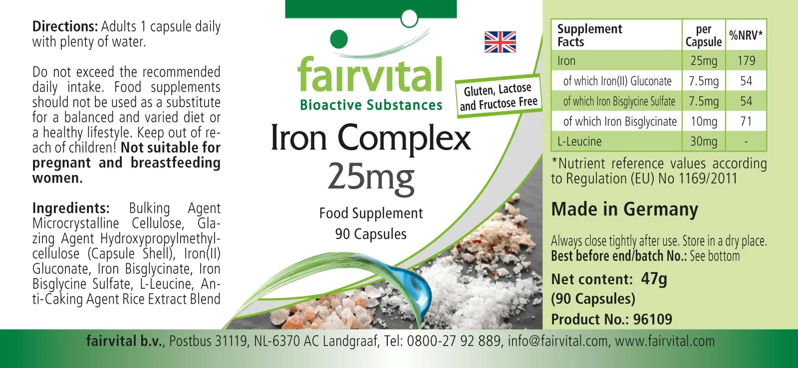 Complexe de Fer 25mg - 90 gélules