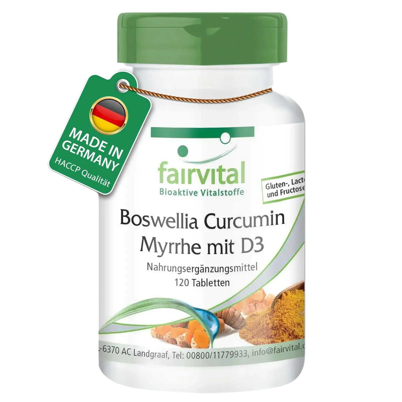 Boswellia Curcumina Mirra con D3 - 120 comprimidos Boswellia Curcumina Mirra con D3 - 120 comprimidos