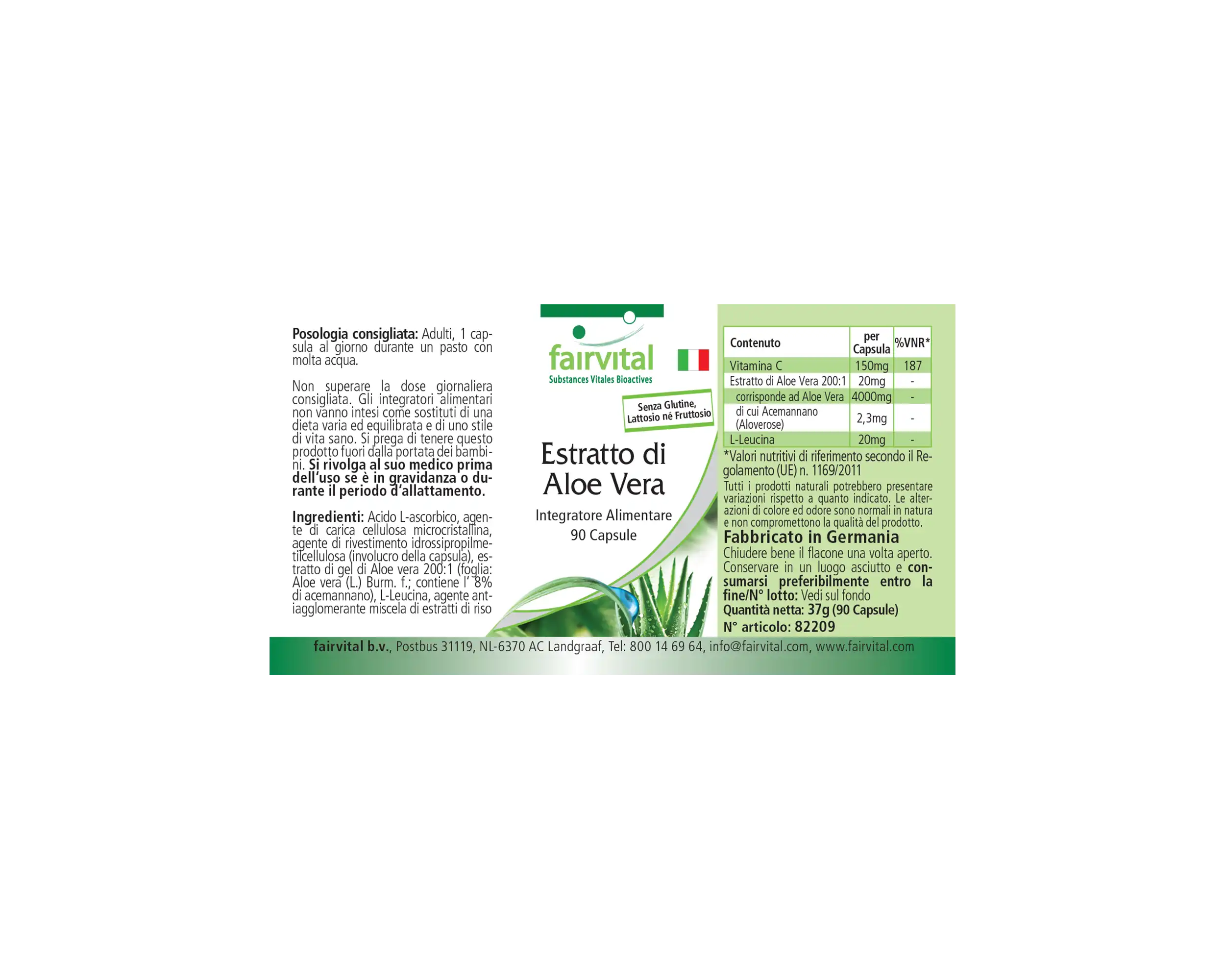 Aloë Vera Extract - 90 capsules