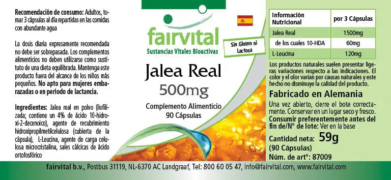 Jalea Real 500mg - 90 Cápsulas