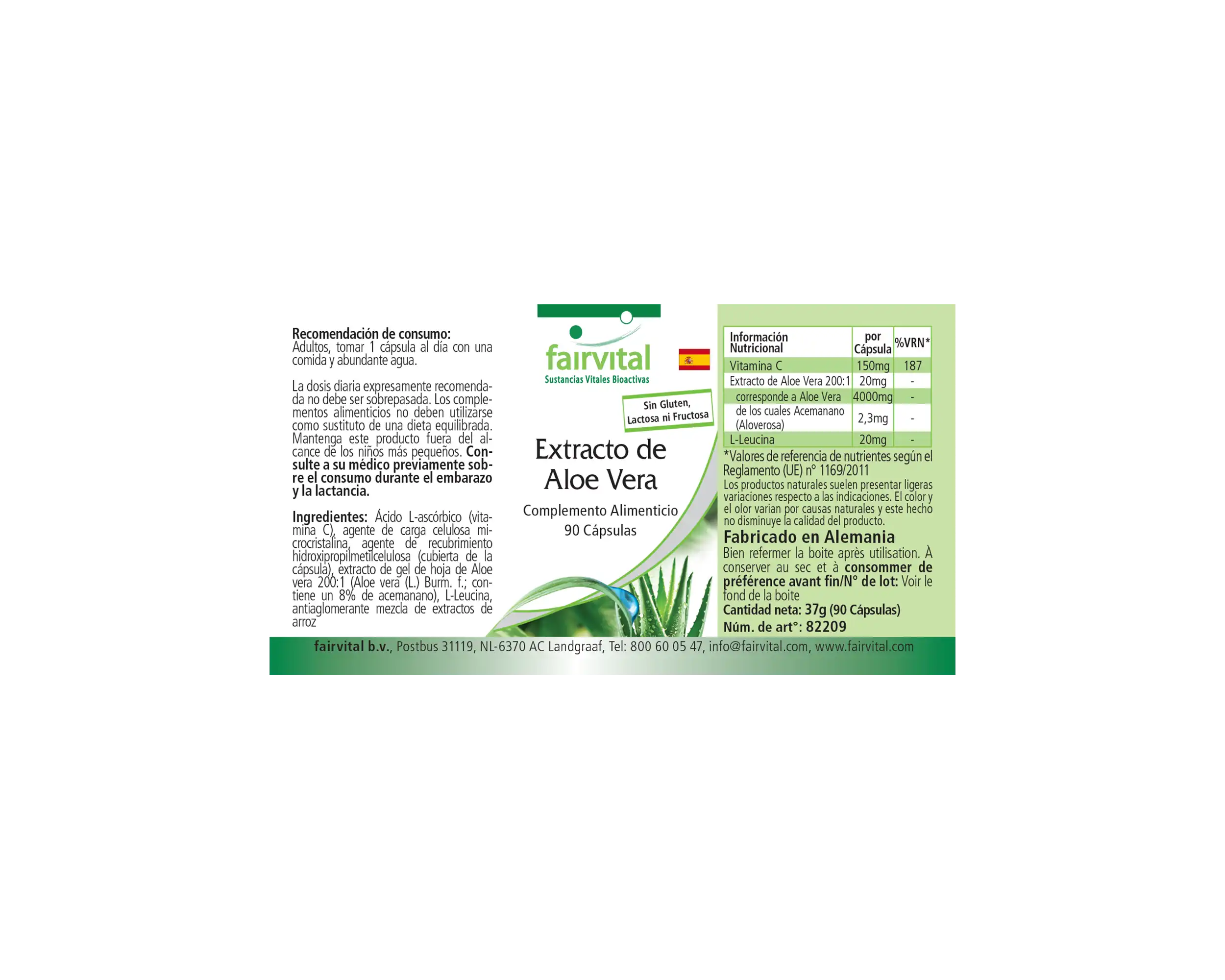 Aloë Vera Extract - 90 capsules