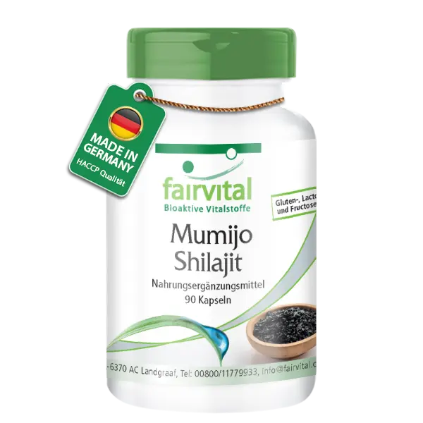 Mumijo Shilajit - 90 Kapseln - Himalaya Shilajit - Fulvin- & Huminsäure - Hochdosiert und Vegan | Fairvital Mumijo Shilajit - 90 Kapseln - Himalaya Shilajit - Fulvin- & Huminsäure - Hochdosiert und Vegan | Fairvital