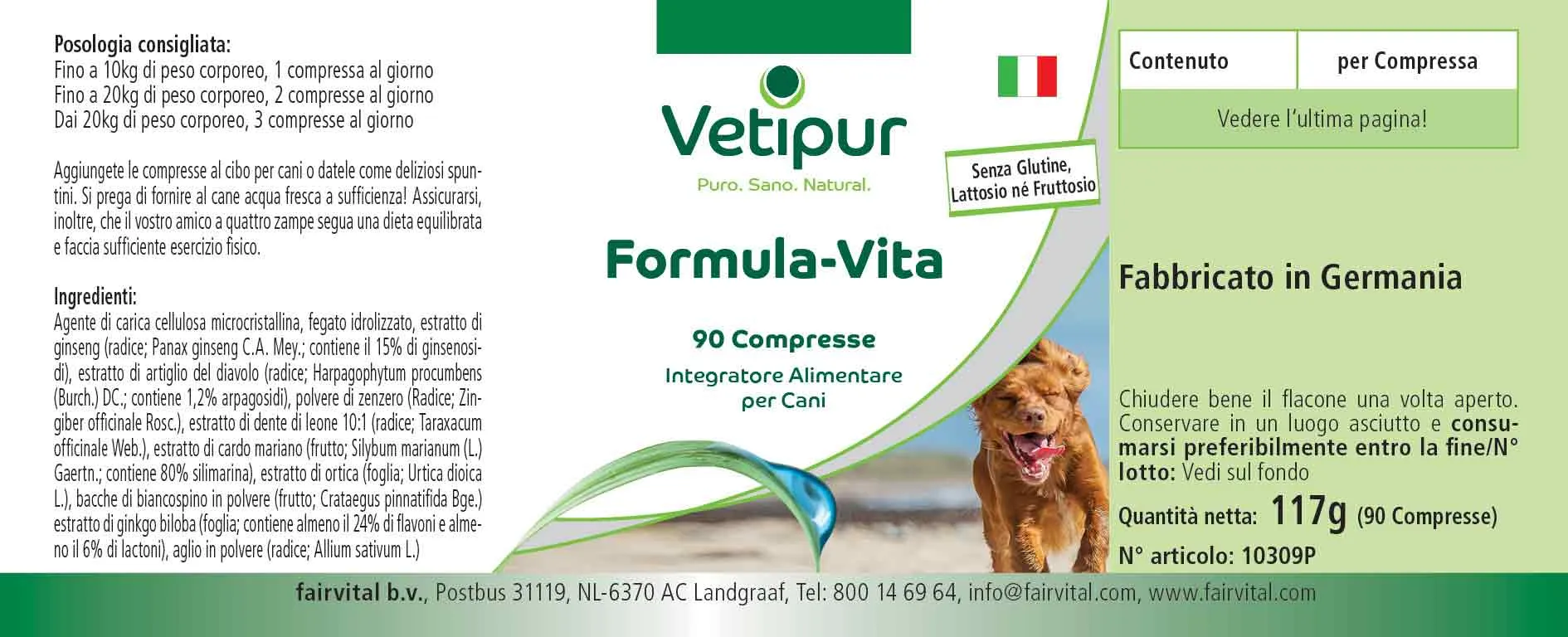 Formule Vitalité - 90 comprimés pour chiens | Vetipur