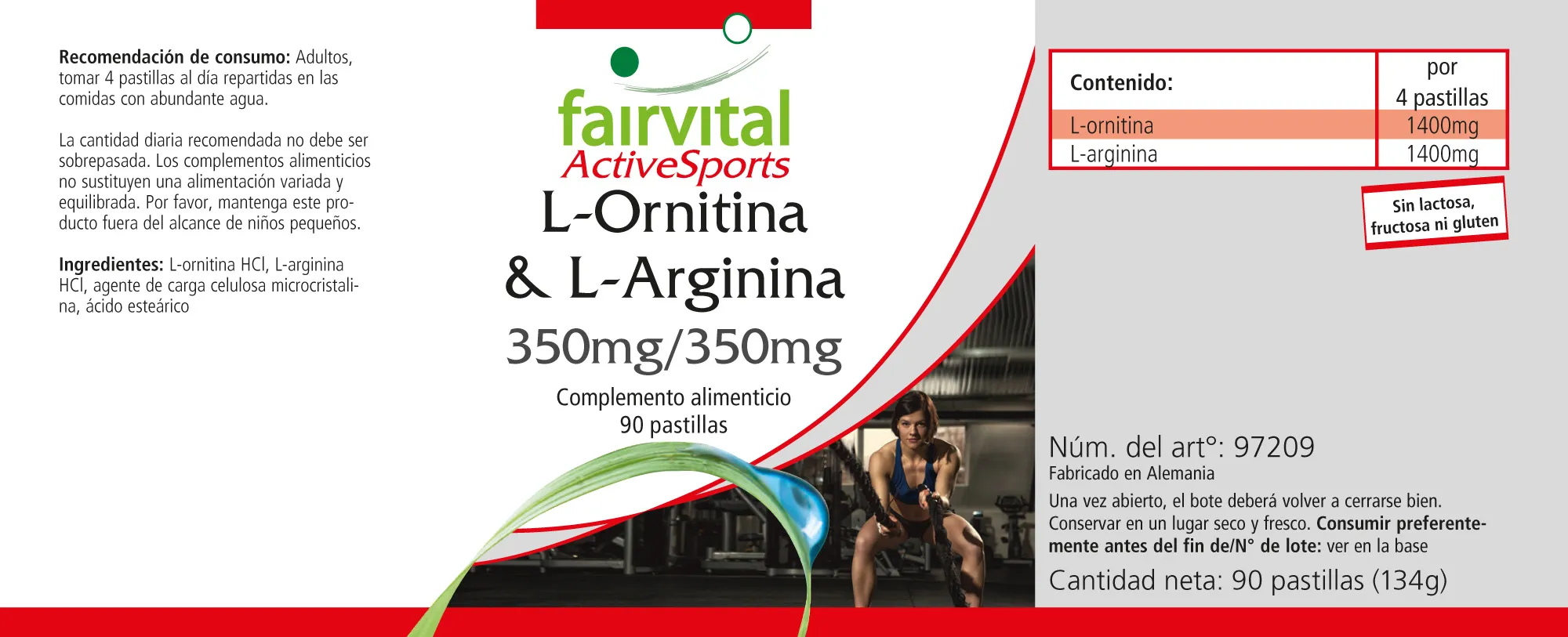 L-Ornithin & L-Arginin 350mg/350mg - 90 Tabletten - HOCHDOSIERT - VEGAN - Aminosäuren | Fairvital L-Ornithin & L-Arginin 350mg/350mg - 90 Tabletten - HOCHDOSIERT - VEGAN - Aminosäuren | Fairvital