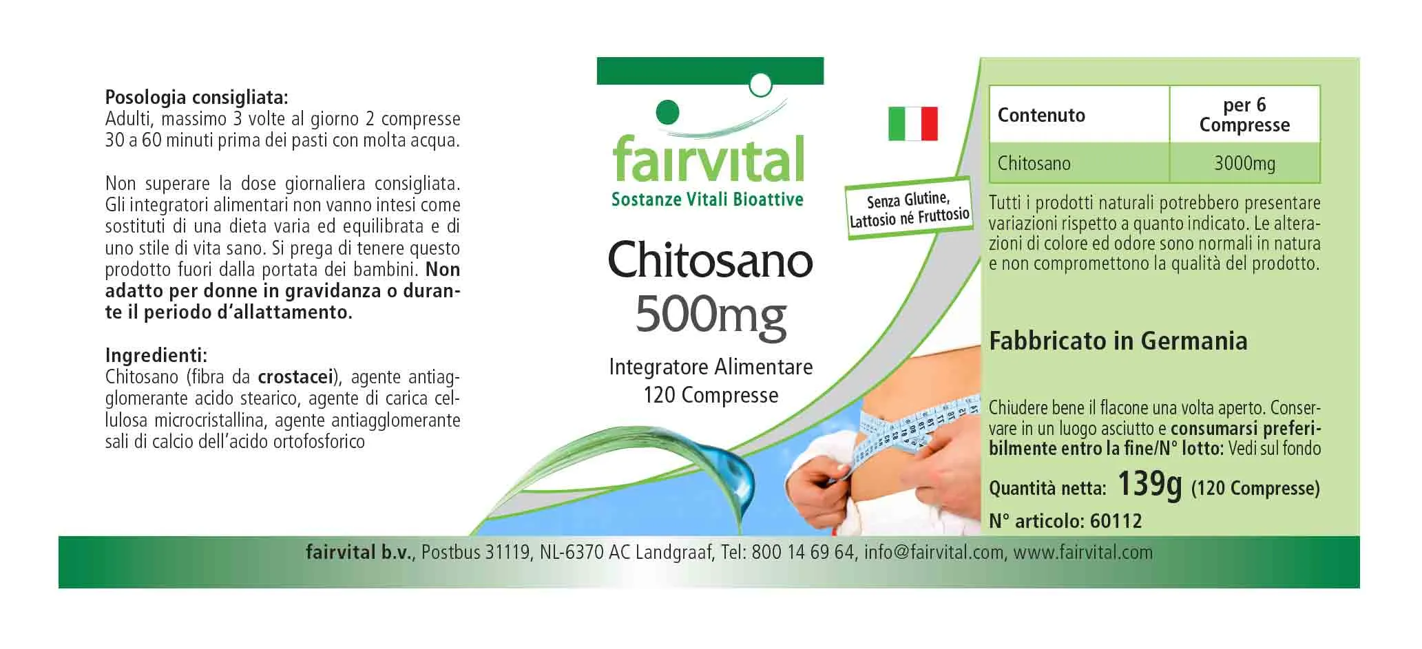 Chitosano 500mg - 120 compresse