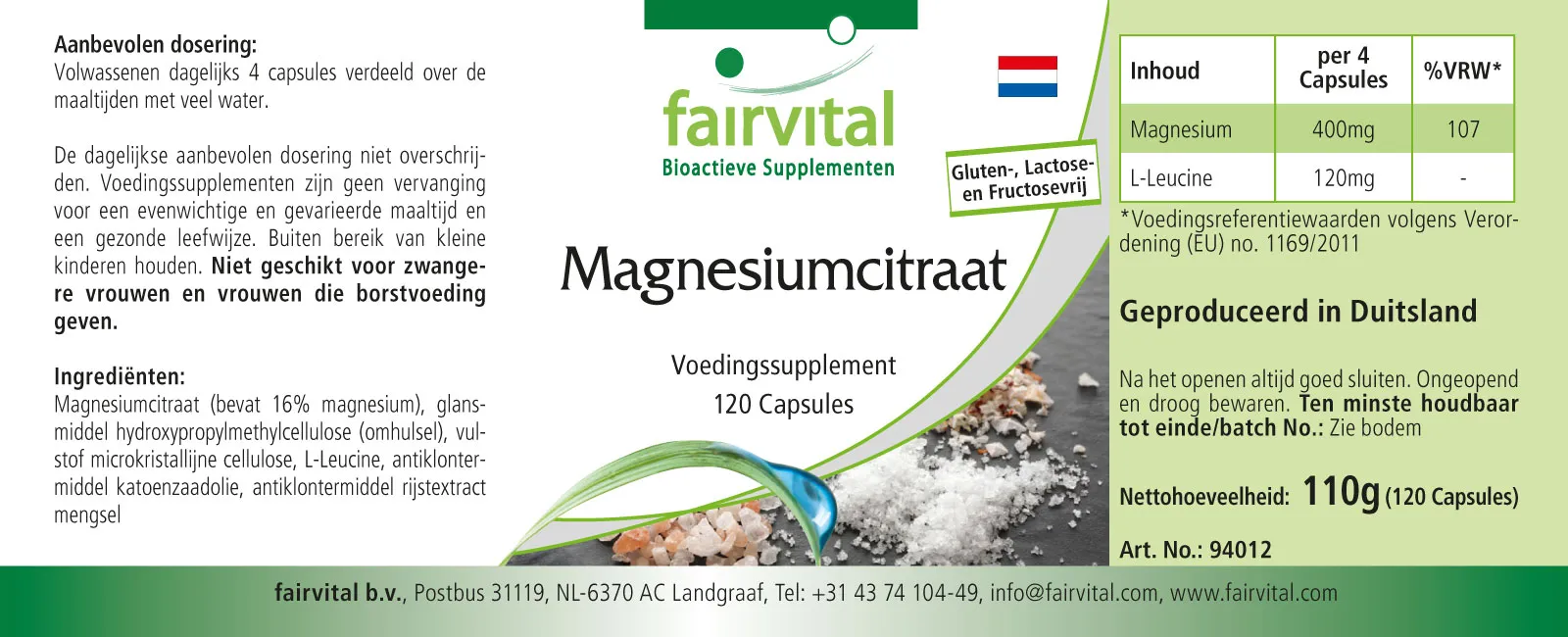 Magnesiumcitraat - 120 capsules