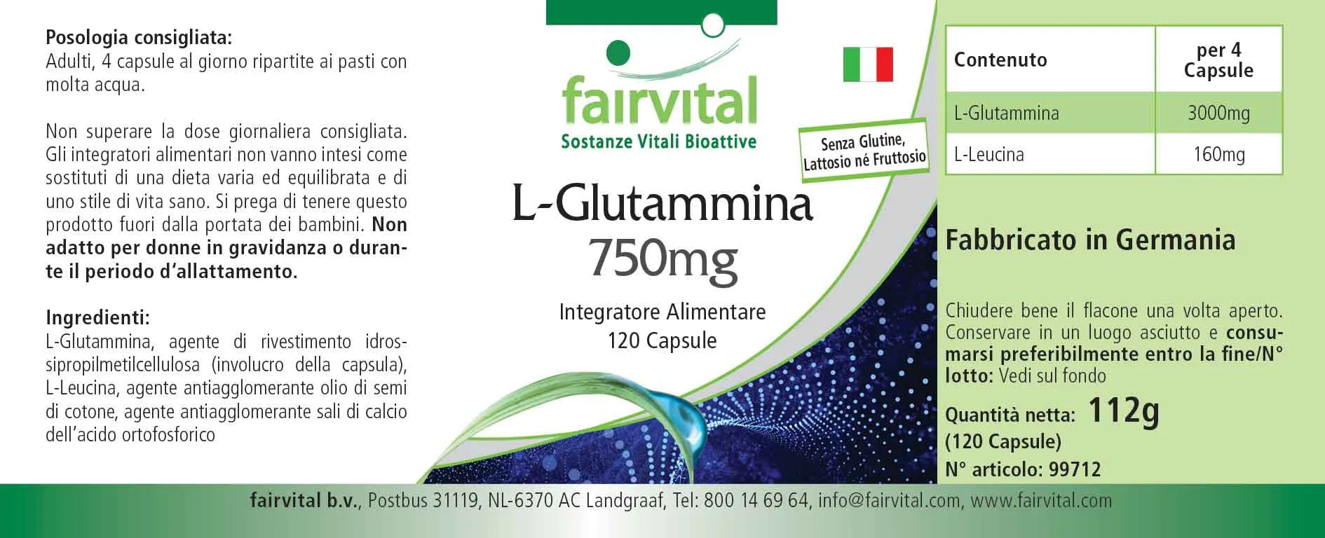 L-Glutamin 750mg