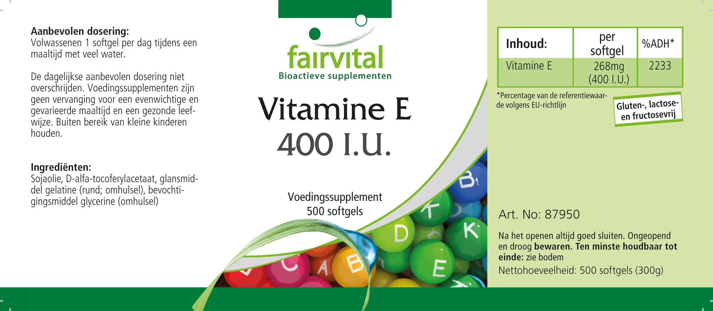 Vitamin E 400 I.U. - bulk pack - 500 softgels