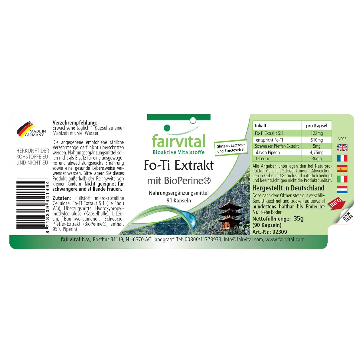 Fo-Ti Extrakt - 90 Kapseln - He Shou Wu - Hochdosiert und Vegan | Fairvital Fo-Ti Extrakt - 90 Kapseln - He Shou Wu - Hochdosiert und Vegan | Fairvital