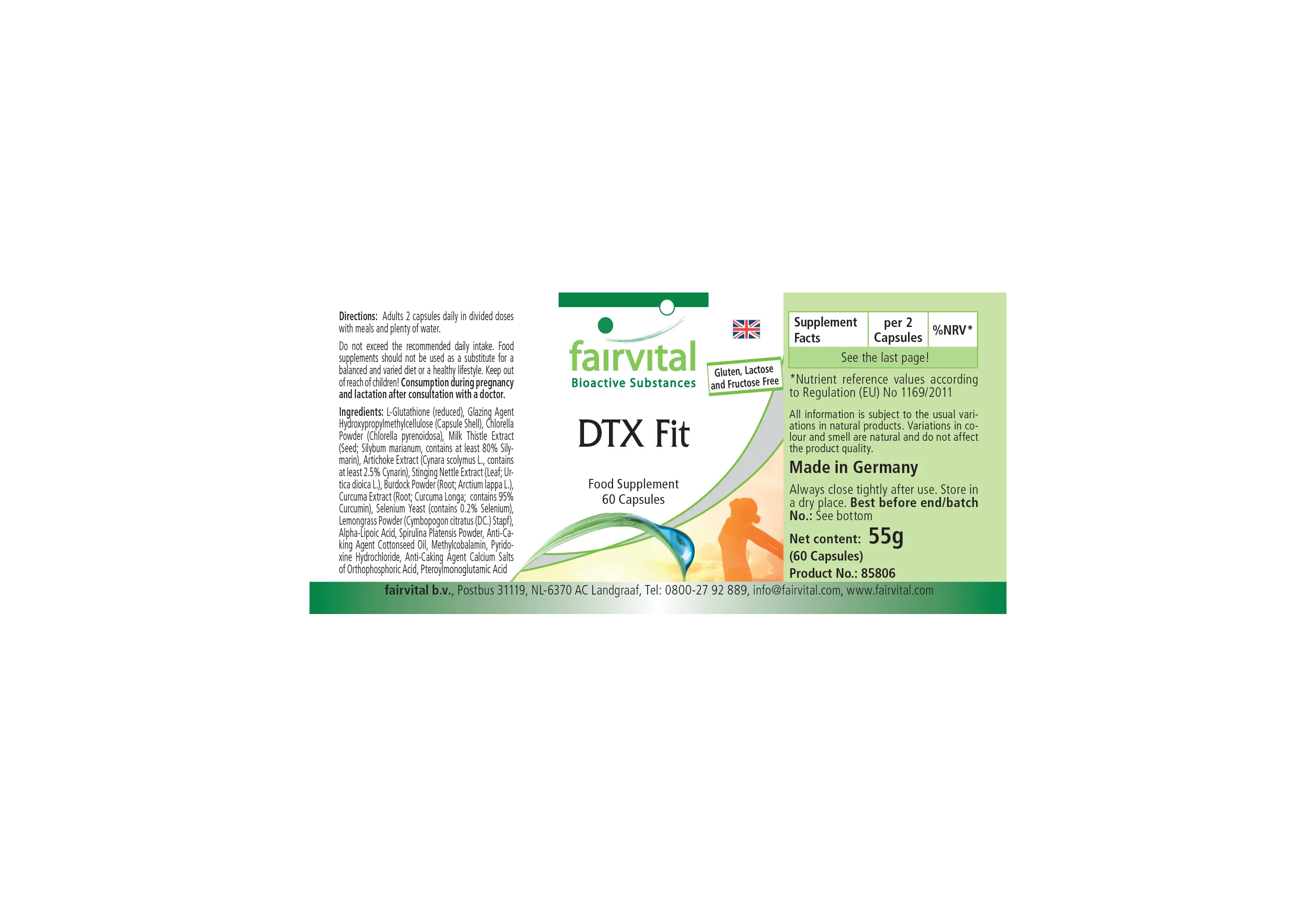 DTX Fit - 60 Kapseln - mit Vitamin B6, B12 und Selen - für Schilddrüse, Immunsystem; Haare - Vegan | Fairvital