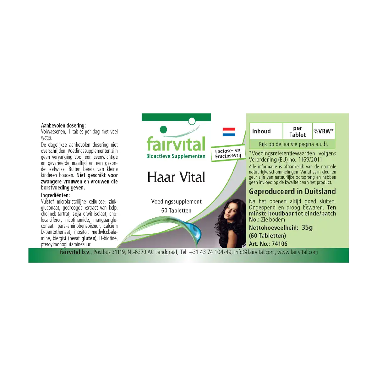 Haar Vital - Vitaminas para el cabello 60 comprimidos
