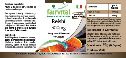 Reishi - 500mg - 90 capsules