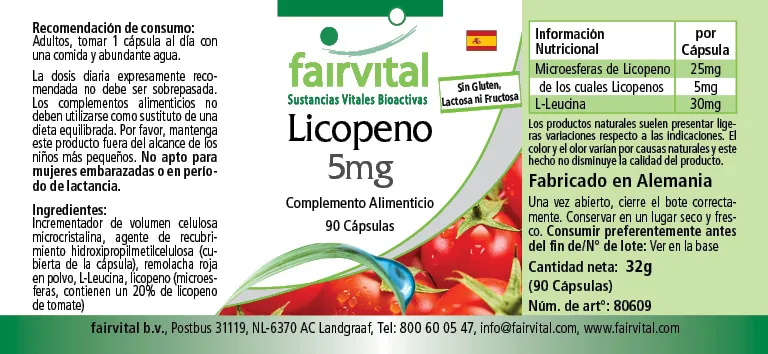 Lycopene 5mg - 90 capsules