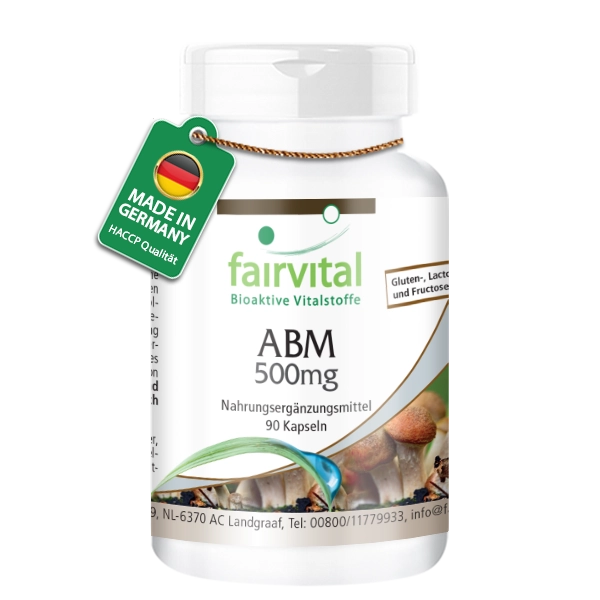 ABM (Agaricus blazei Murill) 500mg - 90 Kapseln - Hochdosiert und Vegan | Fairvital