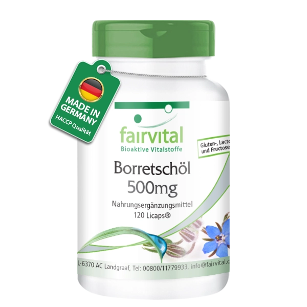 Huile de bourrache 500mg - 120 LiCaps® Huile de bourrache 500mg - 120 LiCaps®