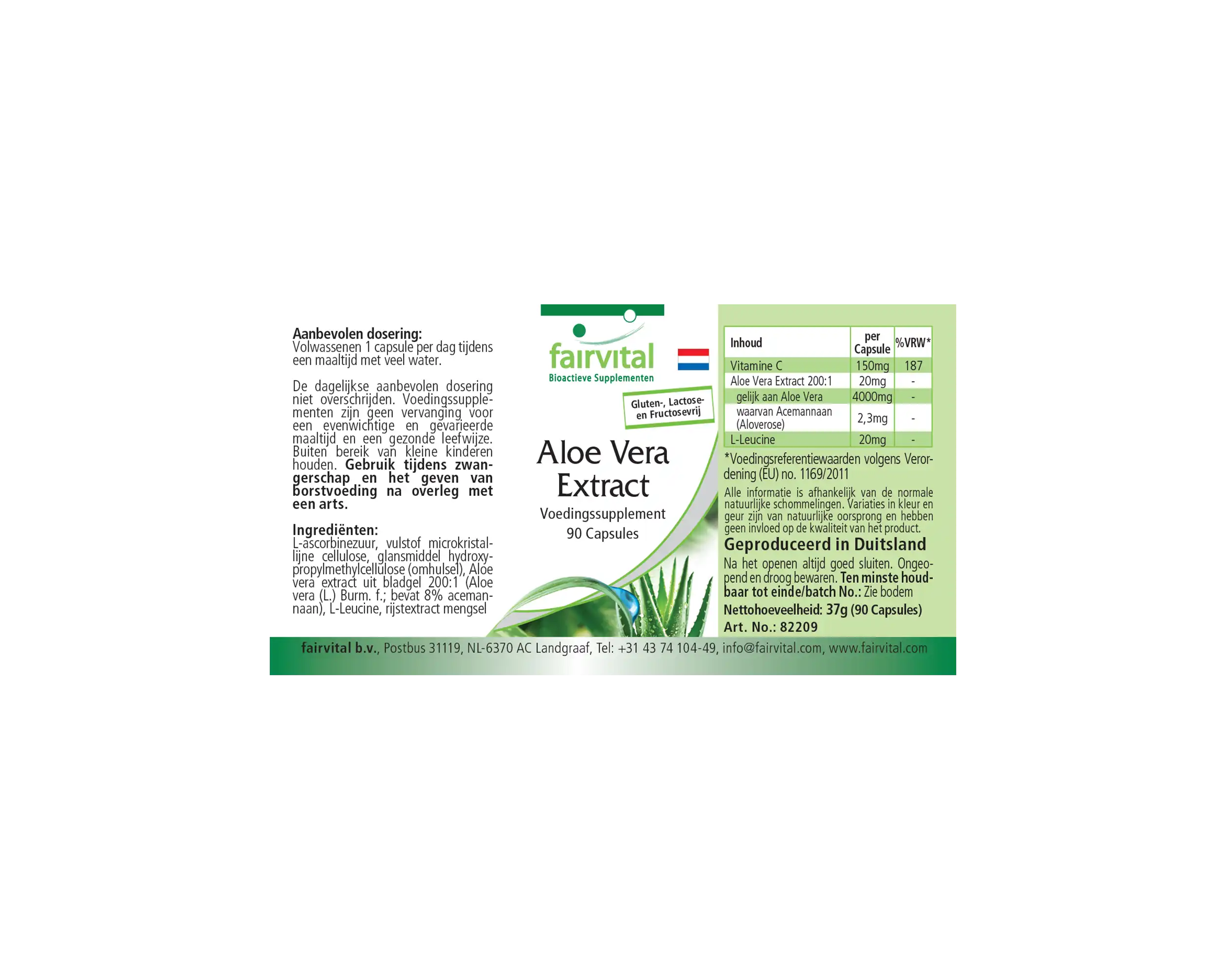 Aloë Vera Extract - 90 capsules