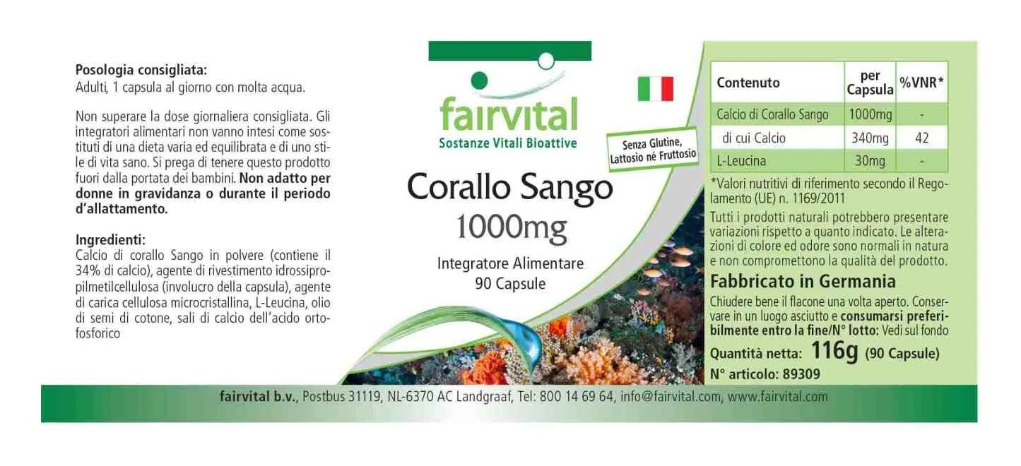 Coral Sango 1000mg - 90 Cápsulas