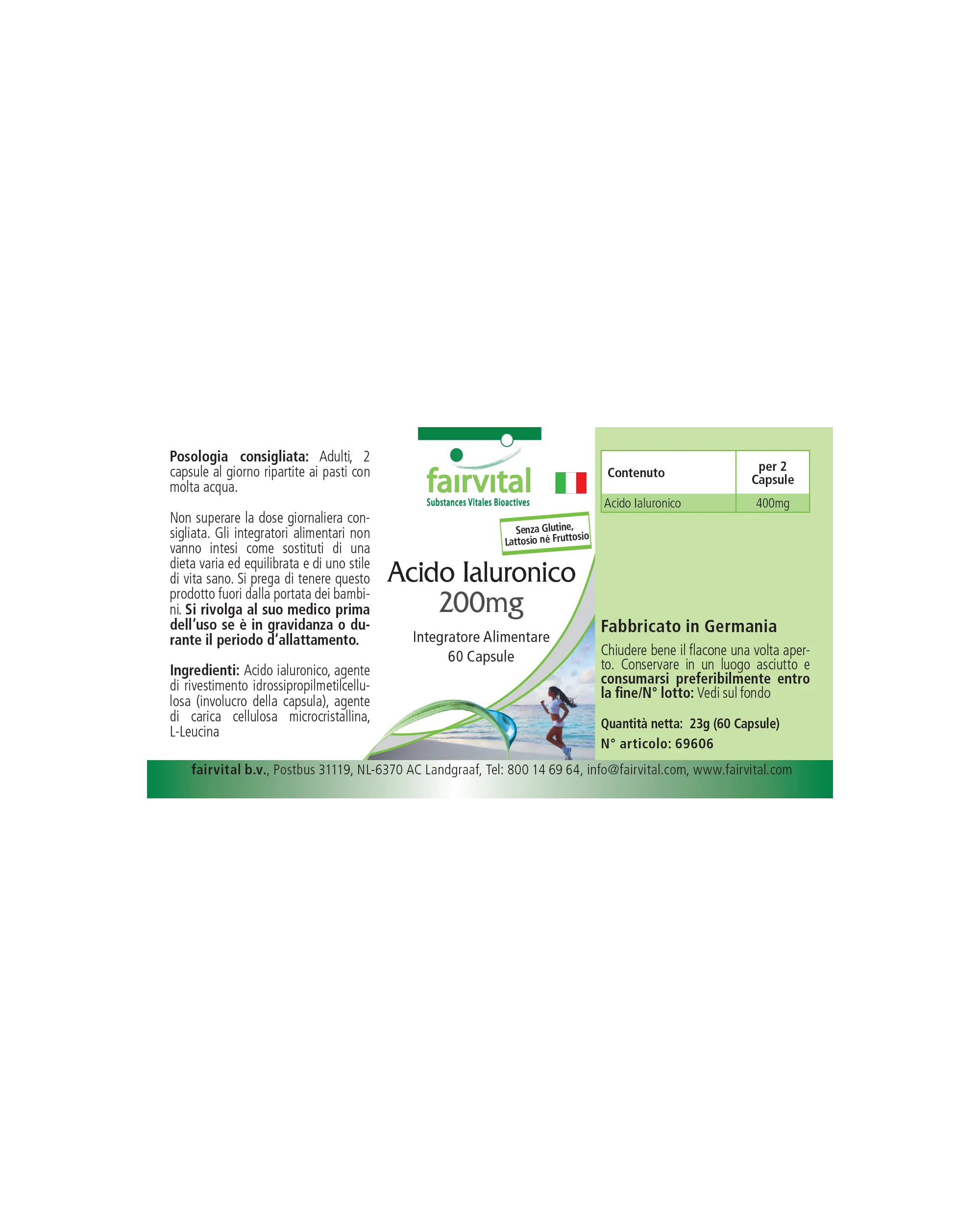 Acido ialuronico – 200mg – 60 capsule