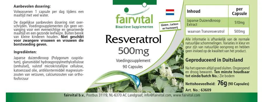 Resveratrolo 500mg - 90 capsule