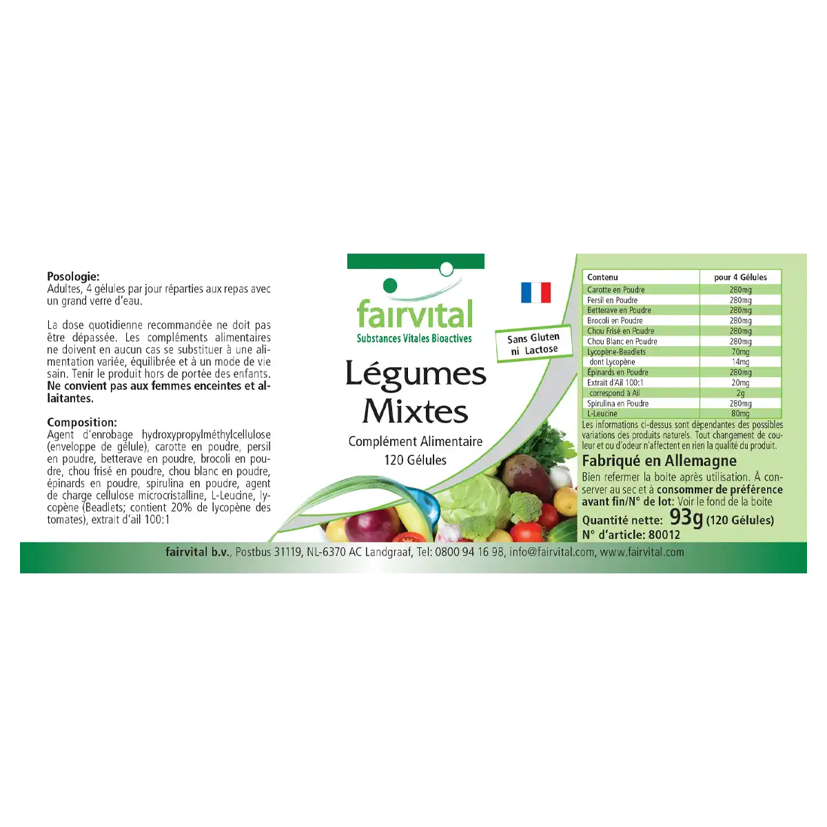 Légumes Mixtes - 120 gélules