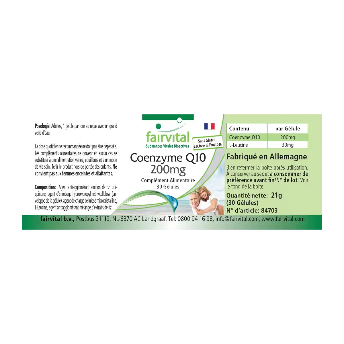 Co-Enzym Q10 200mg - 30 Kapseln - CoQ10 Ubiquinon Kapseln - Hochdosiert und Vegan | Fairvital Co-Enzym Q10 200mg - 30 Kapseln - CoQ10 Ubiquinon Kapseln - Hochdosiert und Vegan | Fairvital
