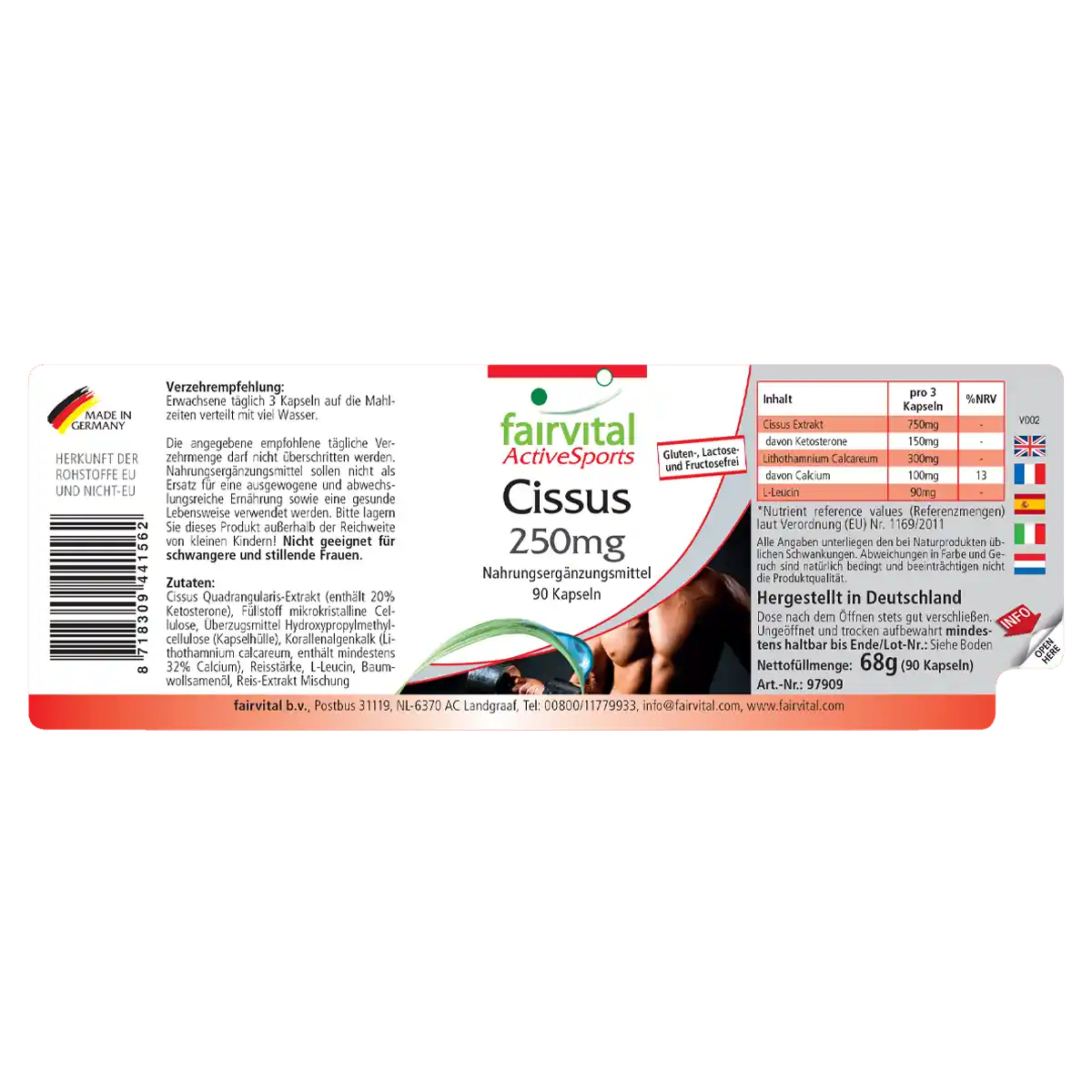 Cissus 250mg - 90 Kapseln - Cissus Quadrangularis - Hochdosiert und Vegan | Fairvital Cissus 250mg - 90 Kapseln - Cissus Quadrangularis - Hochdosiert und Vegan | Fairvital