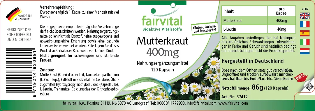 Feverfew 400mg Feverfew 400mg