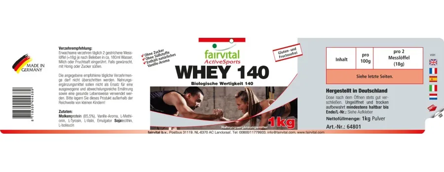 Whey 140 (1kg) Protéines de lactosérum