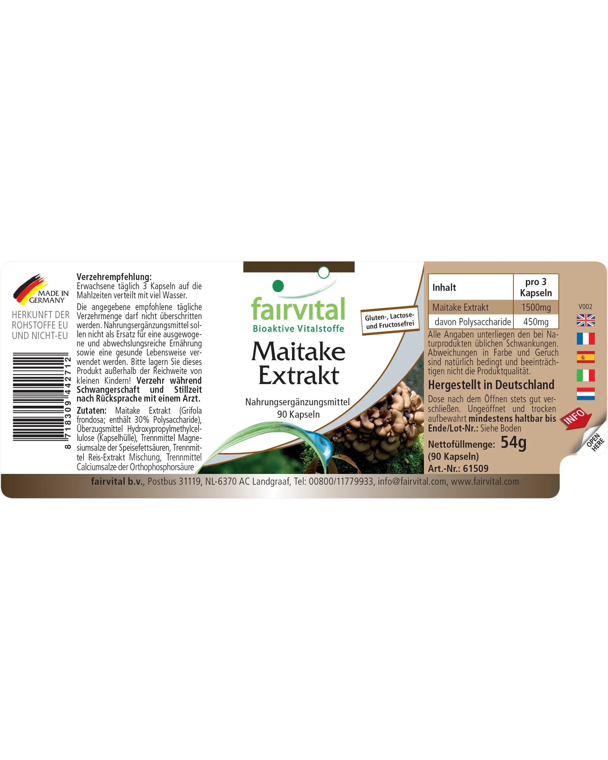 Maitake Extract - 90 Capsules
