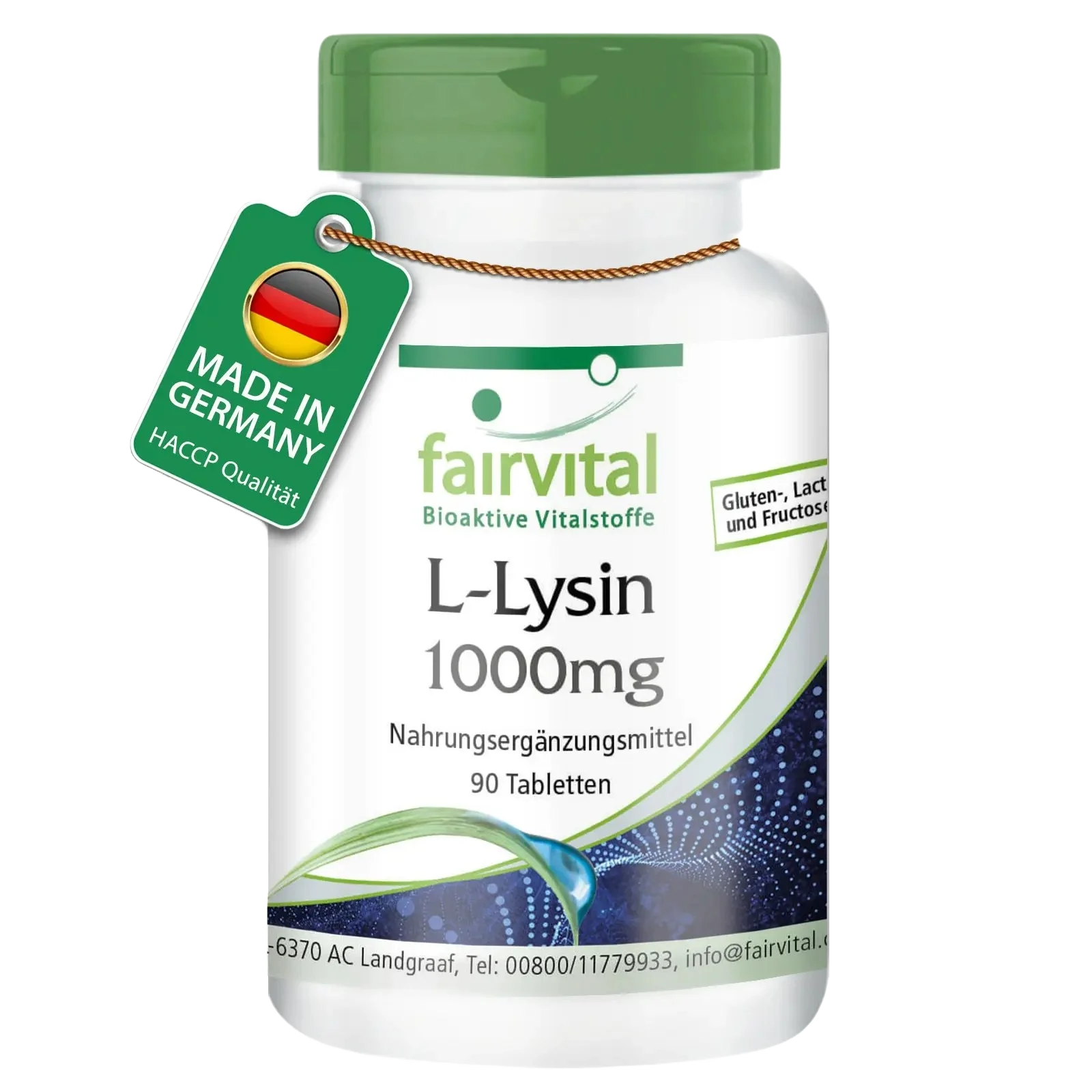 L-Lysin 1000mg - 90 Tabletten - Hochdosiert und Vegan | Fairvital L-Lysin 1000mg - 90 Tabletten - Hochdosiert und Vegan | Fairvital