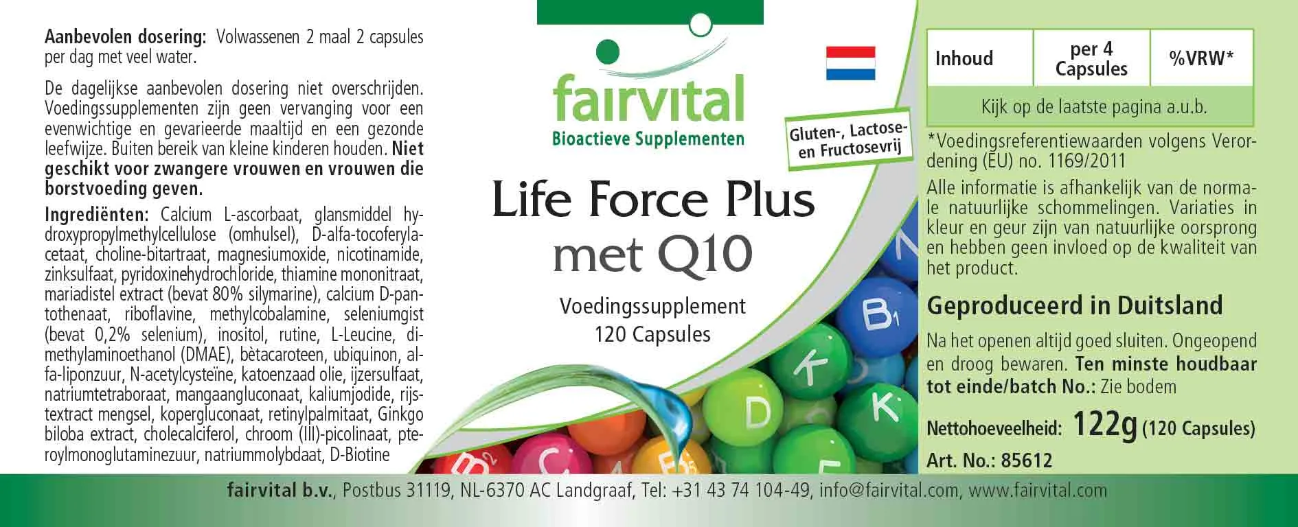 Life Force Plus con Q10 - 120 Cápsulas