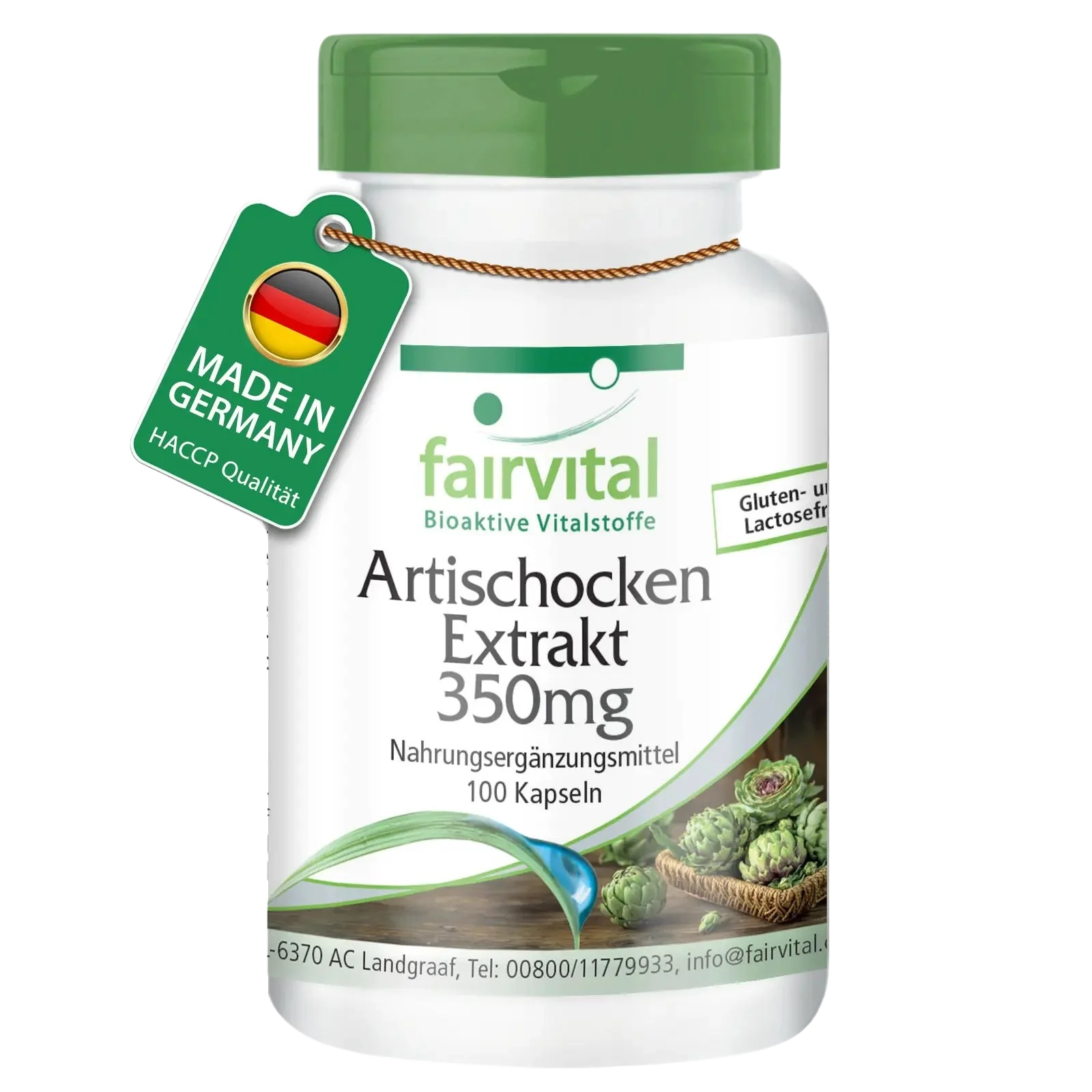 Artischocken Extrakt 350mg - mit 2,5% Cynarin - Vegan | Fairvital Artischocken Extrakt 350mg - mit 2,5% Cynarin - Vegan | Fairvital