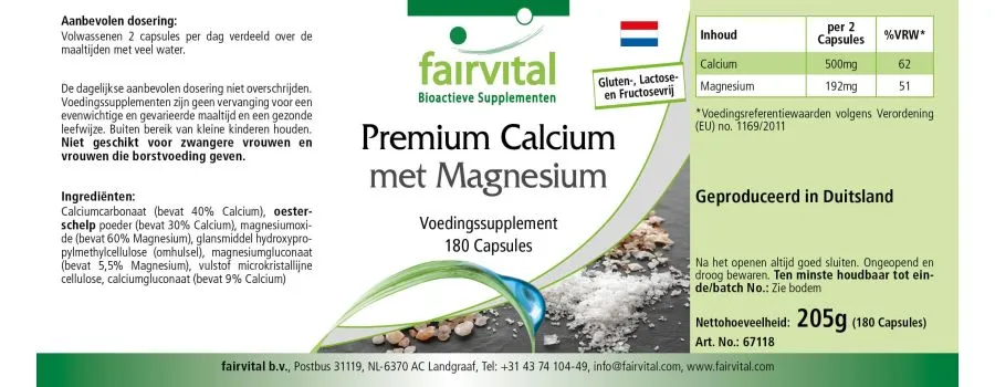 Premium Calcium met Magnesium - 180 capsules