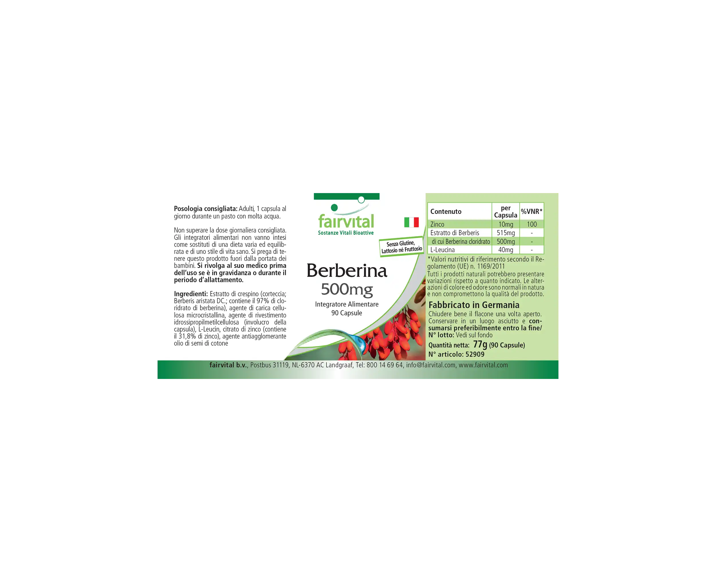 Berbérine 500mg