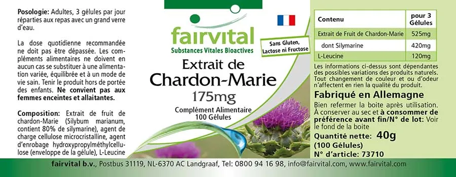 Extrait de Chardon-Marie - 100 gélules