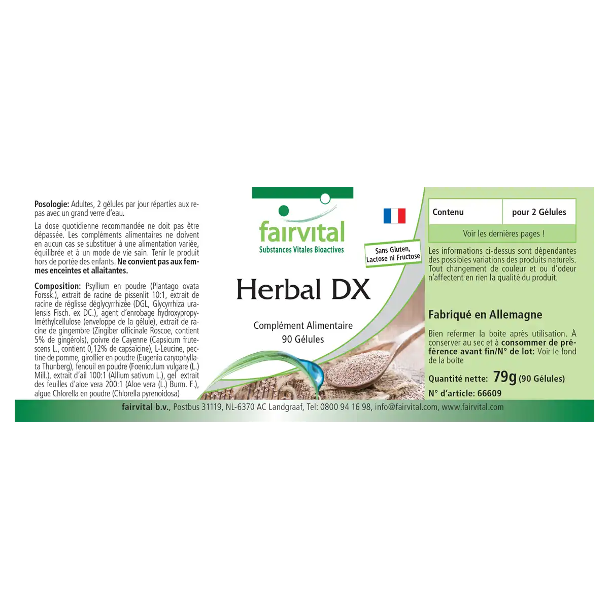 Herbal DX - 90 gélules