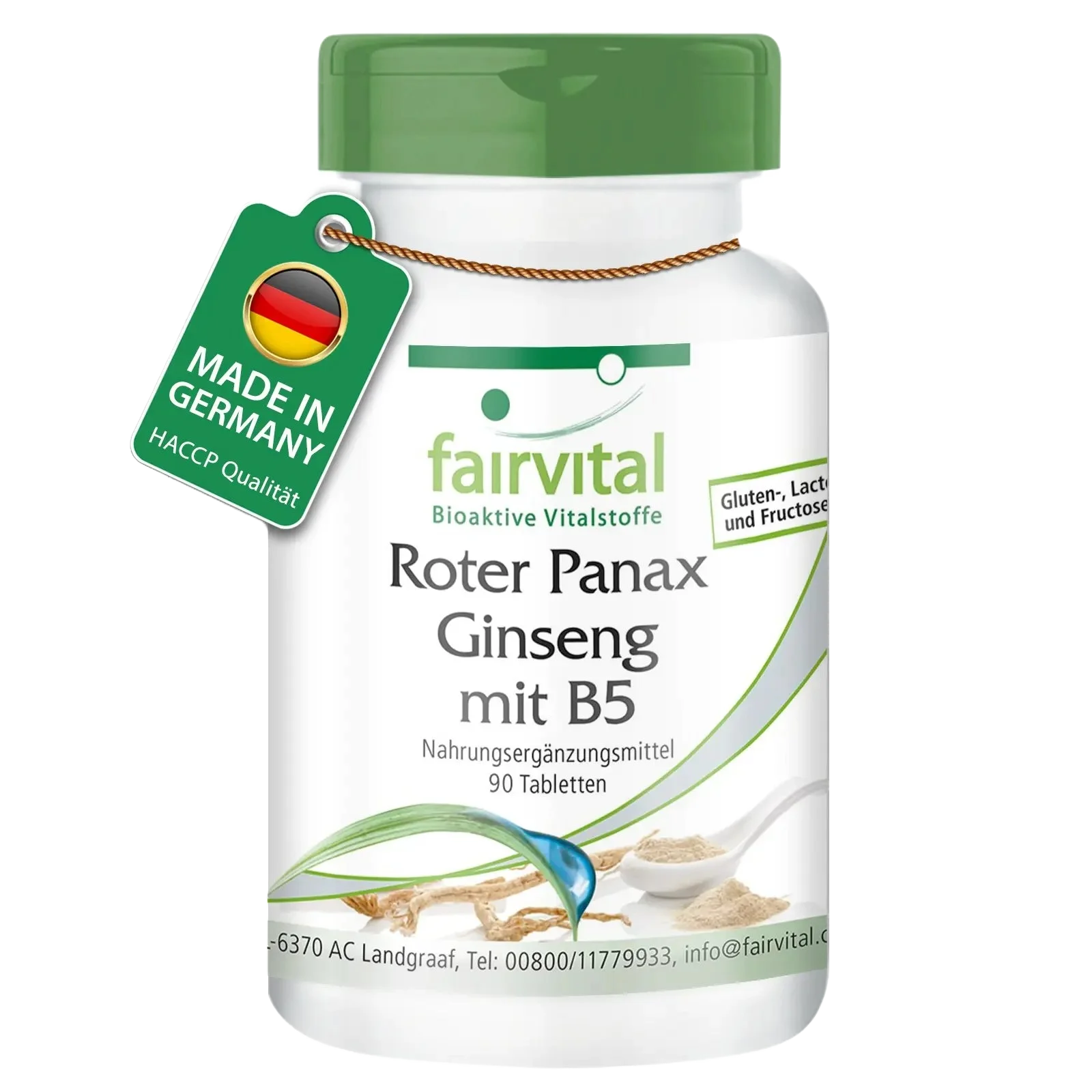Roter Panax Ginseng mit B5 - 90 Tabletten - für Energiestoffwechsel uvm. - Vegan | Fairvital Roter Panax Ginseng mit B5 - 90 Tabletten - für Energiestoffwechsel uvm. - Vegan | Fairvital
