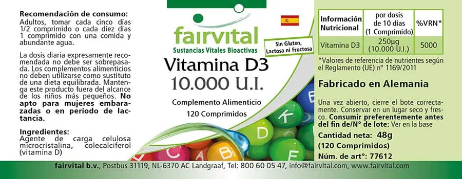 Vitamina D3 10000 U.I. - 120 compresse